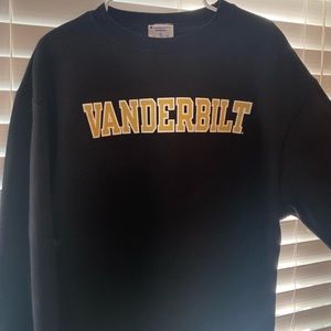 Black and gold Champion Vanderbilt crew neck sweatshirt
